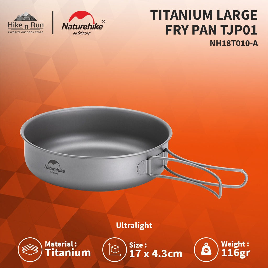 Wajan Titanium Naturehike NH18T010-A NH18T020-B Nesting Frying Pan