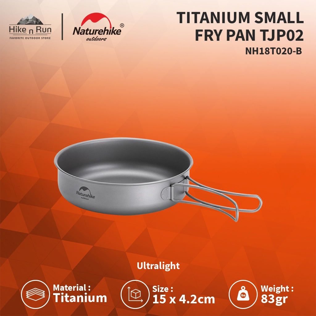 Wajan Titanium Naturehike NH18T010-A NH18T020-B Nesting Frying Pan
