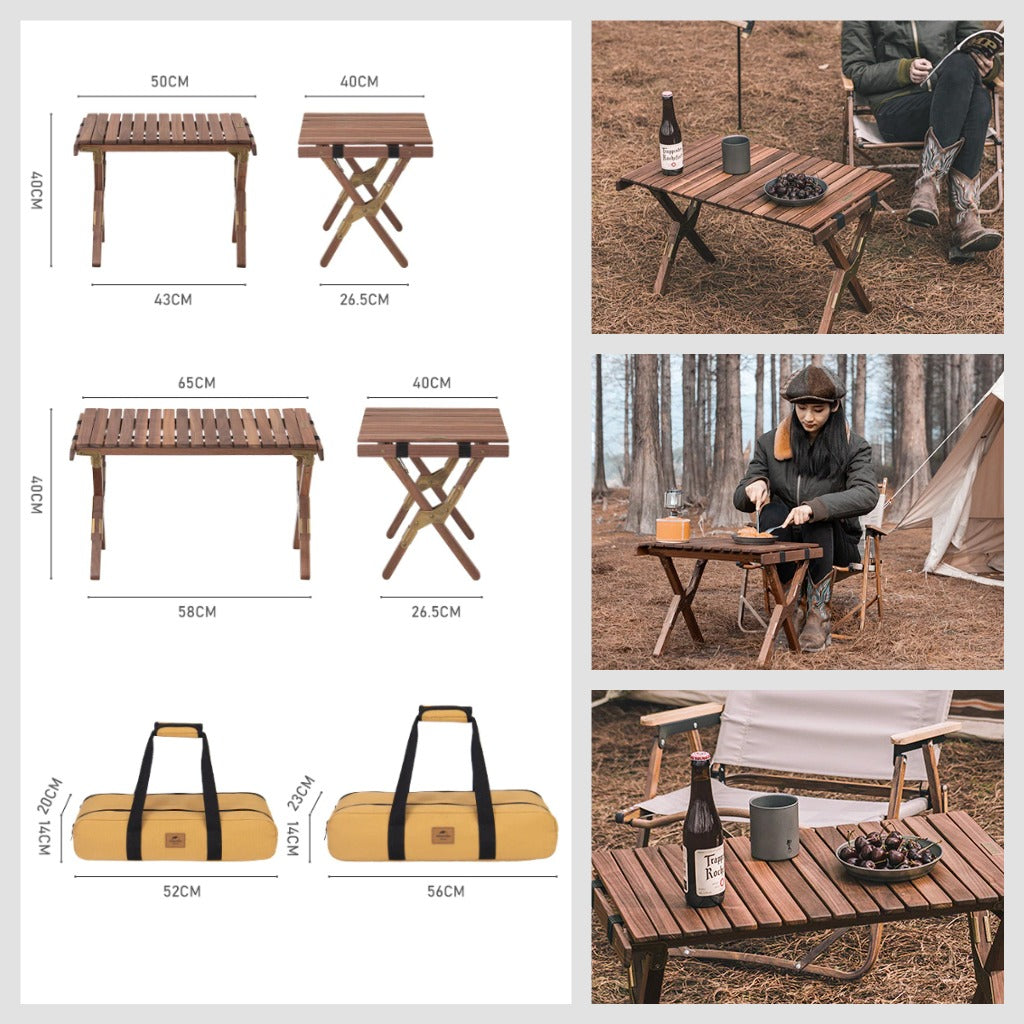 MEJA LIPAT CAMPING NATUREHIKE NH21JJ001 FOLDING EGG ROLL TABLE