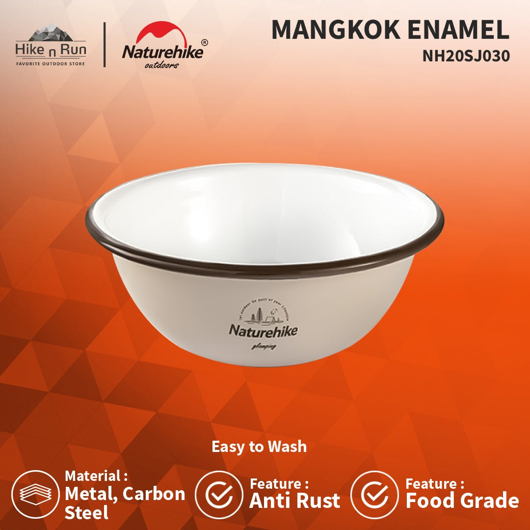 Alat Makan Camping Naturehike NH20SJ030 Piring Mangkok Gelas Enamel