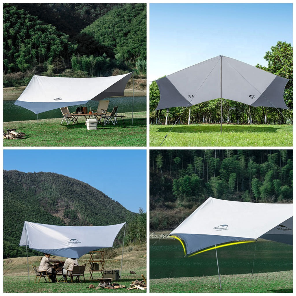 Naturehike NH16T013-S/ NH16t012-S Large Tarp Hexagon With Poles