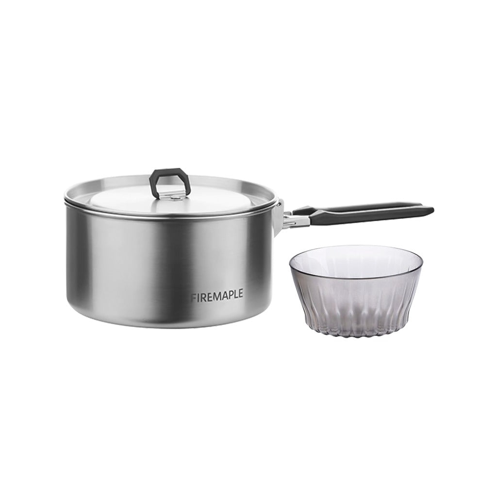 Firemaple Antarcti Pot With Bowl Stainless Steel 0.8L 1.5L