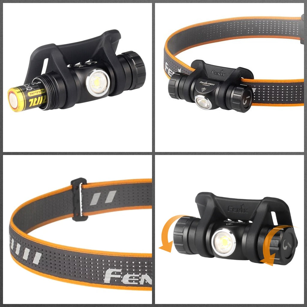 Lampu Kepala Fenix HM23 Ultralight Running Headlamp