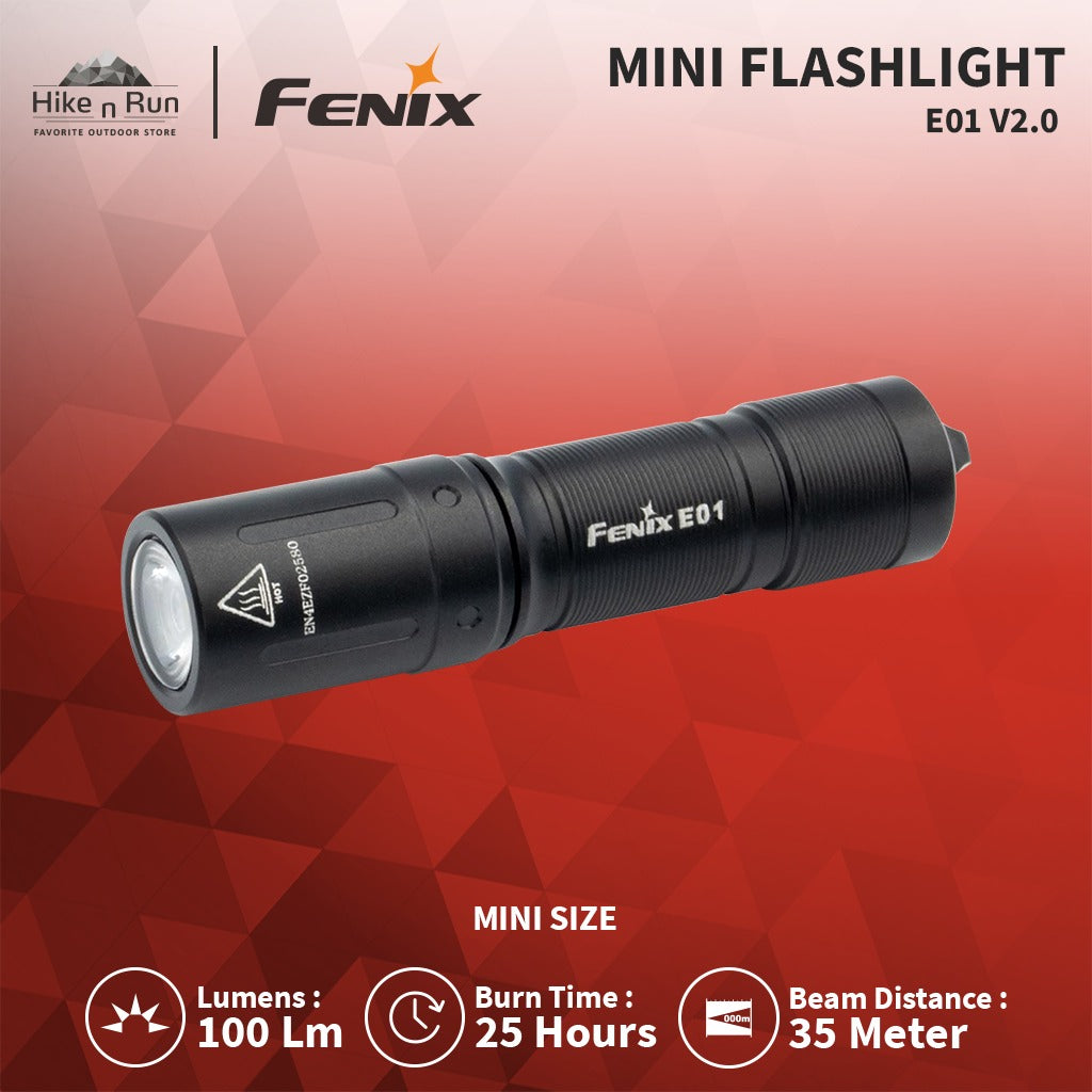 Senter Fenix E01 V2.0 EDC Waterproof Mini Flashlight