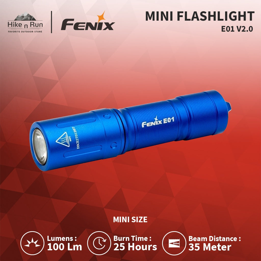 Senter Fenix E01 V2.0 EDC Waterproof Mini Flashlight