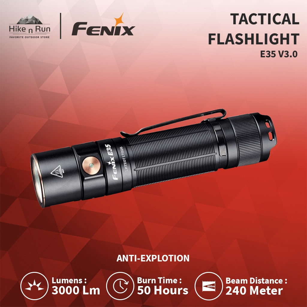 Senter Fenix E35 V3.0 EDC Tactical Clip Flashlight