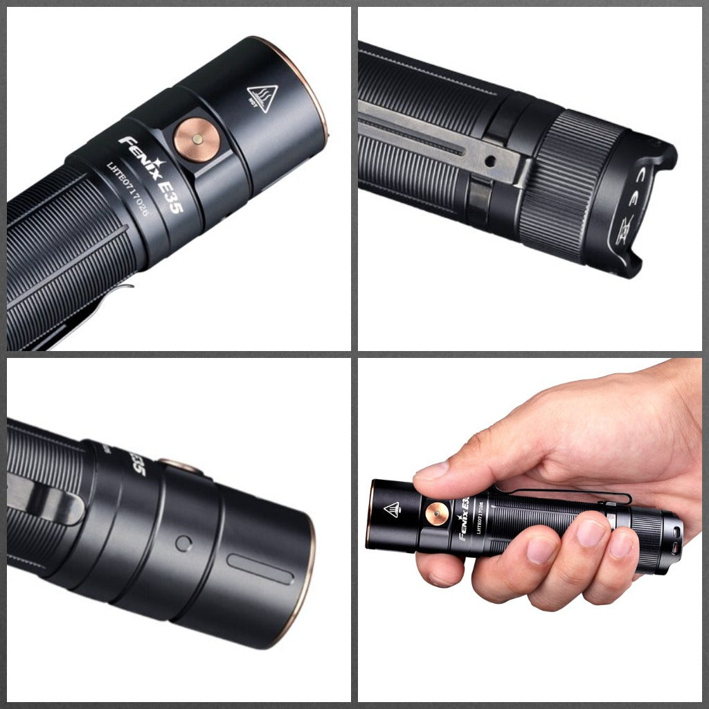 Senter Fenix E35 V3.0 EDC Tactical Clip Flashlight