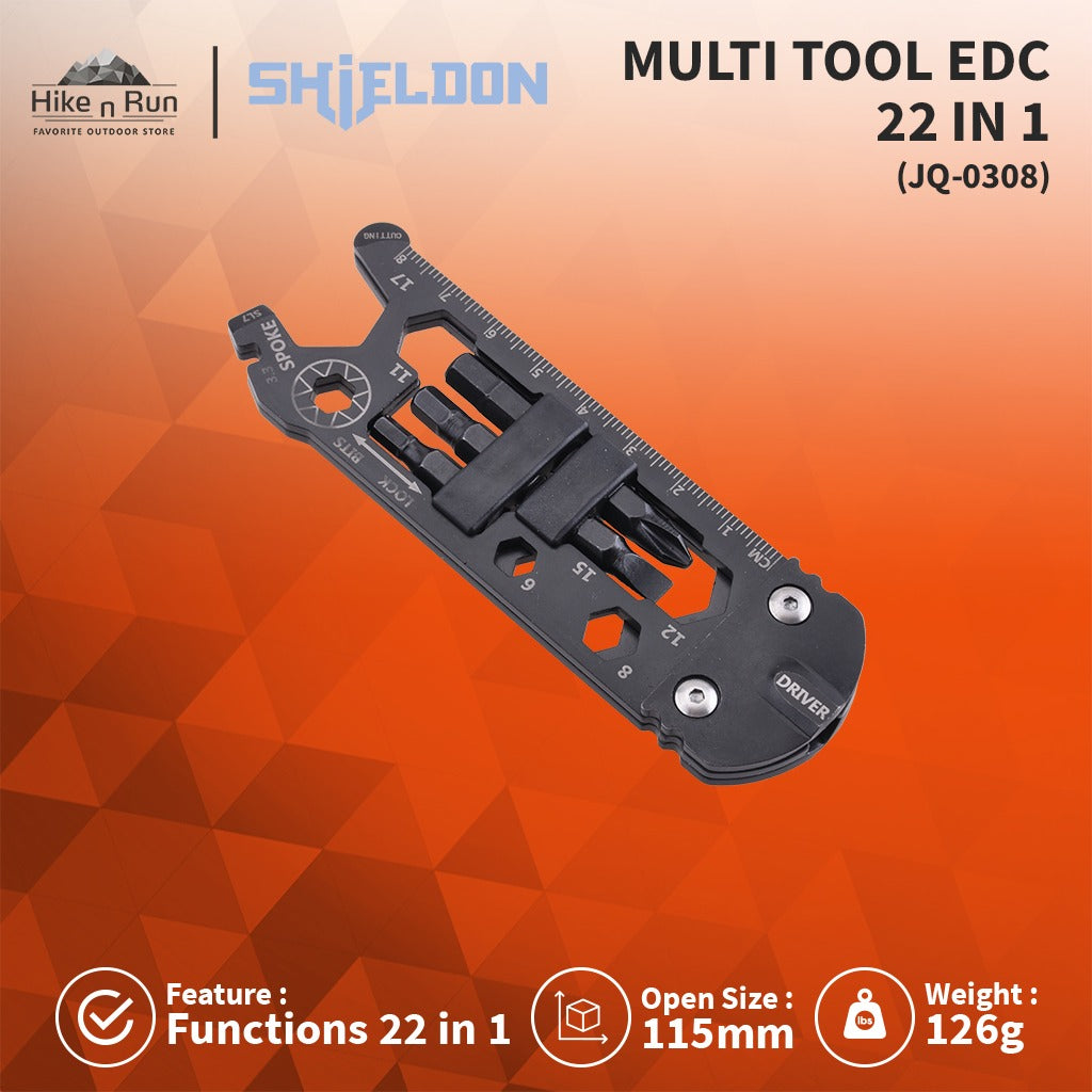 Multi Tool Shieldon JQ-0308 EDC Multi Kit 22 in 1 Serbaguna