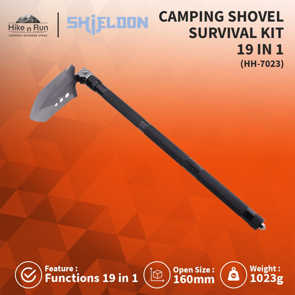 Sekop Serbaguna Shieldon HH-7023 Camping Shovel Survival Kit