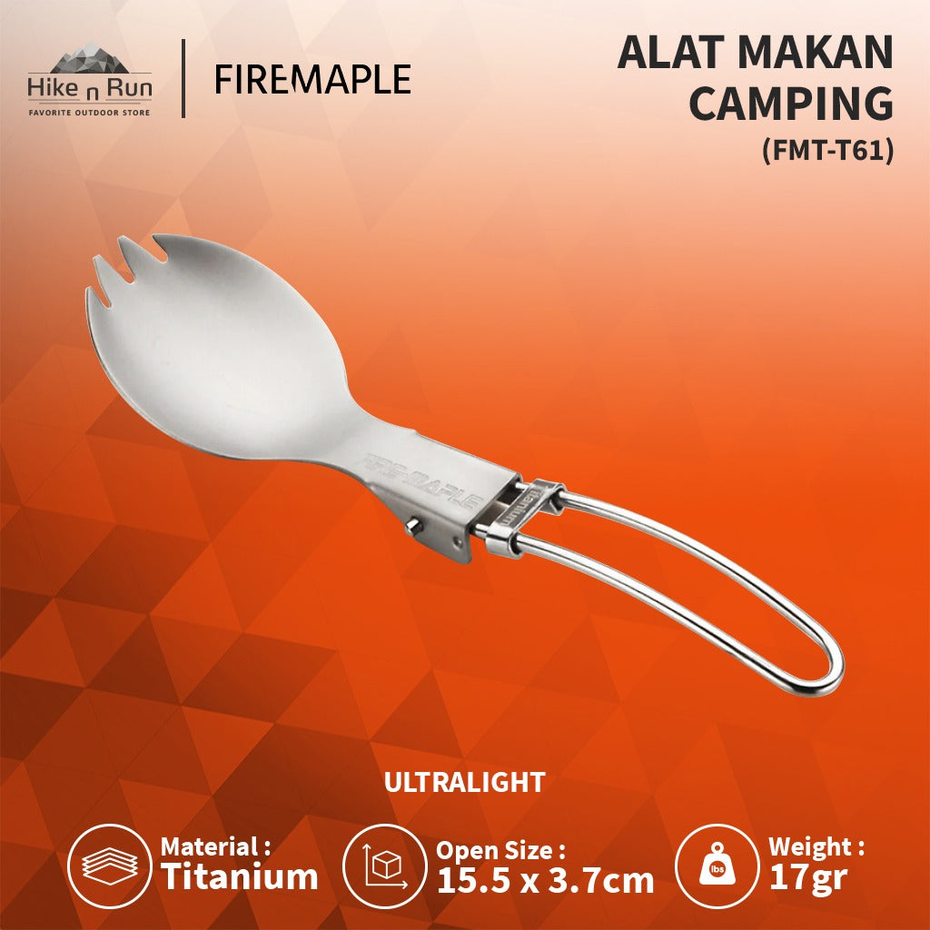 Alat Makan Camping Firemaple FMT-T61 Titanium Cutlery