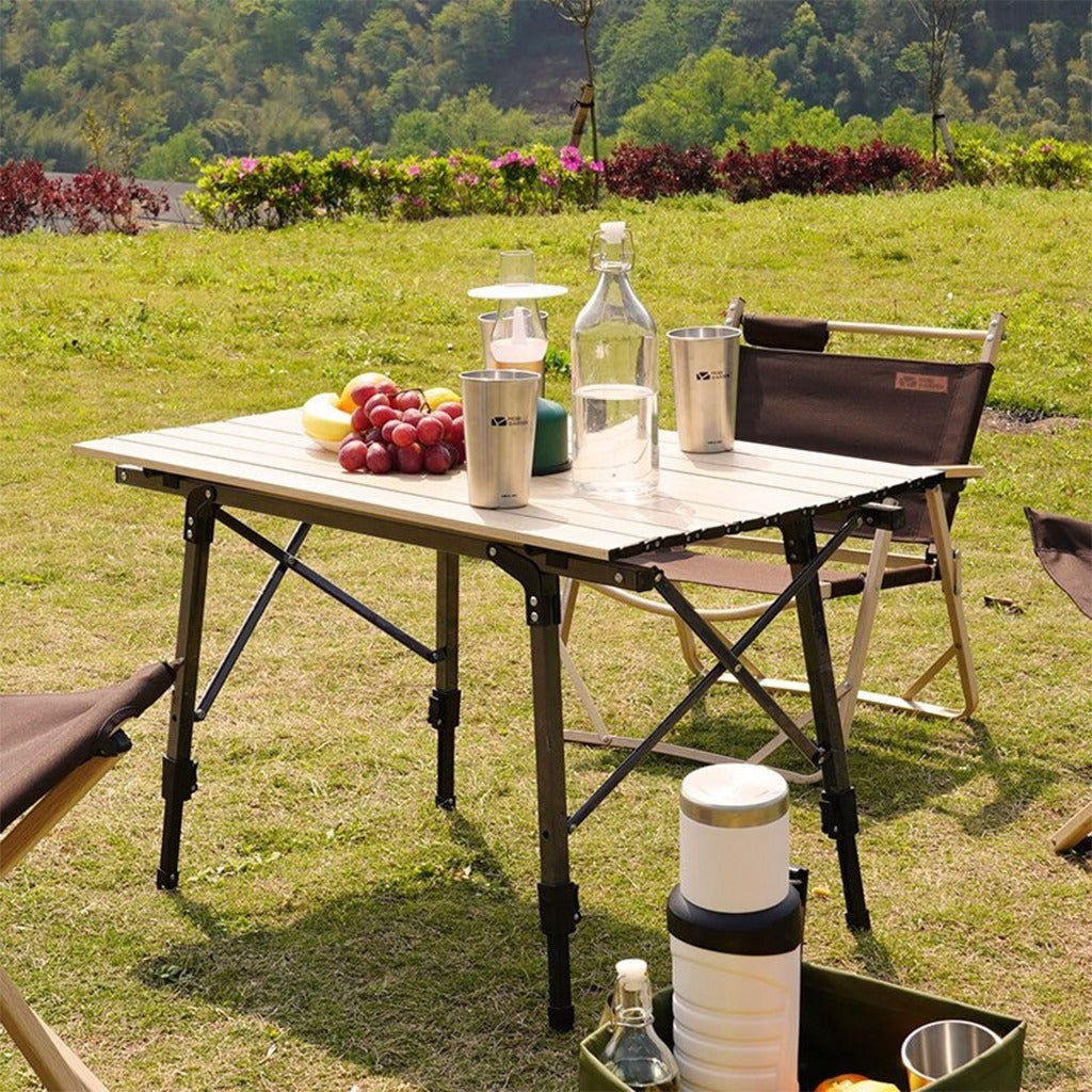 Meja Lipat Mobi Garden NX20665004 Telescopic Wood Folding Table