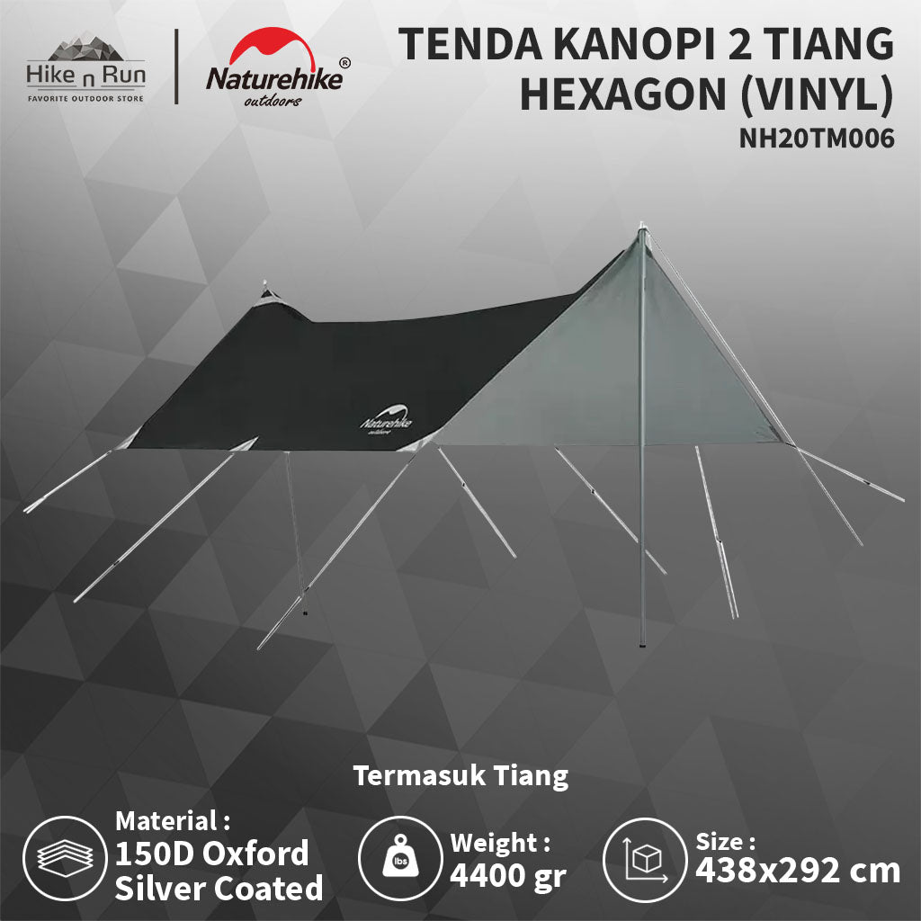 Kanopi Naturehike NH20TM006 Canopy Tarp Shelter With 2 Poles