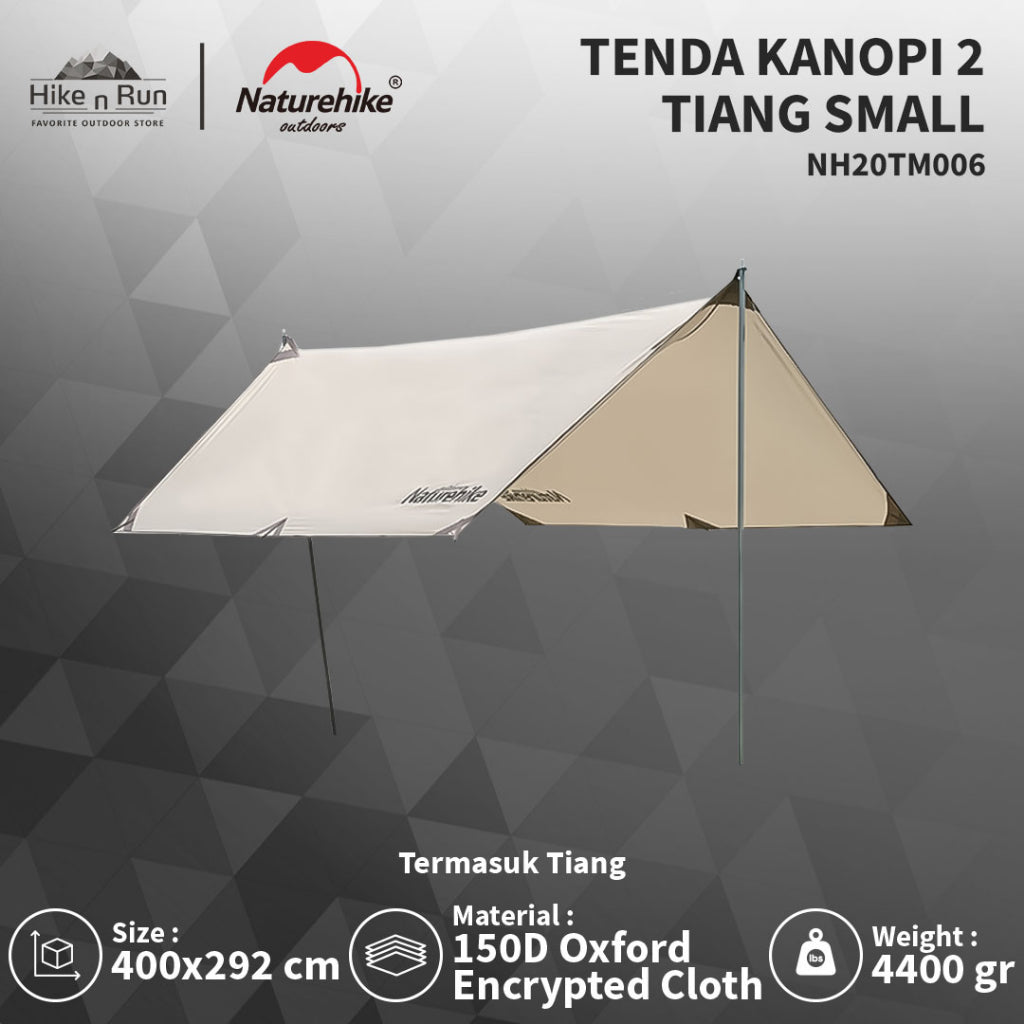 Kanopi Naturehike NH20TM006 Canopy Tarp Shelter With 2 Poles