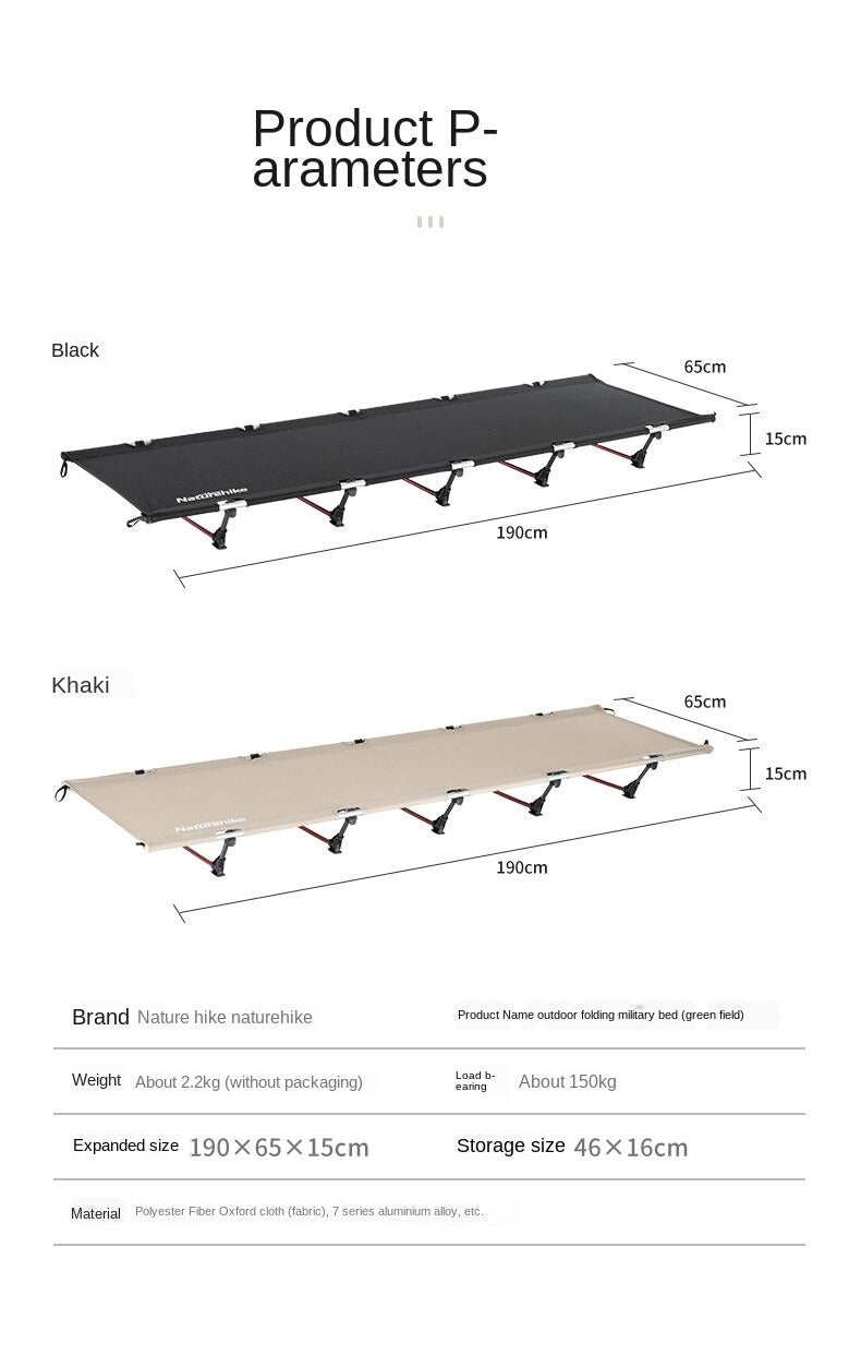 KASUR LIPAT NATUREHIKE XJC05 NH20JJ001 FOLDING CAMP BED