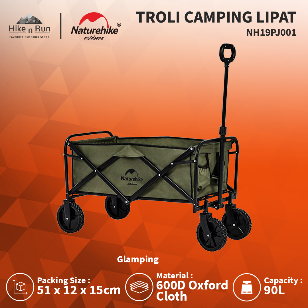Troli Lipat Naturehike NH19PJ001 Folding Camping Trolley